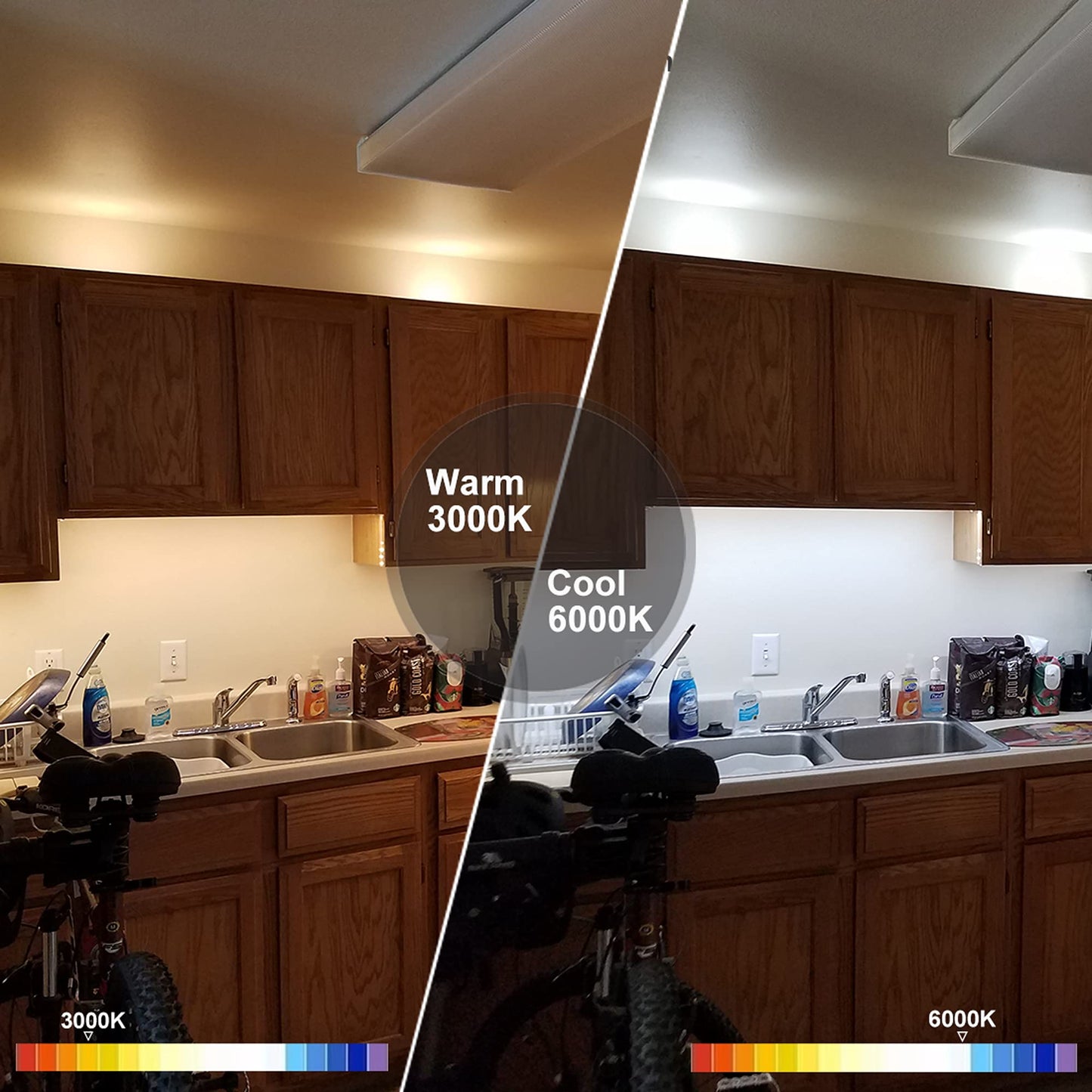 LDOPTO LED Under Cabinet Lights, Wireless Dimmable, Warm White, 6 Pack, Model UF13