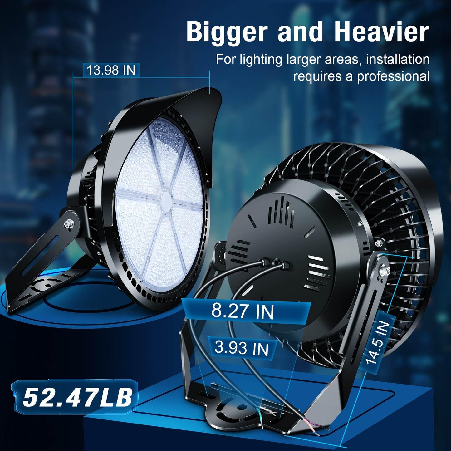 Tomourd 800W Outdoor Led Stadium Lights  Heavy Duty Round Floodlight Super Bright Commercial Arena Sport Field High Pole Lighting With Ip66 Waterproof Adjustable Bracket For Large Area Court Farm