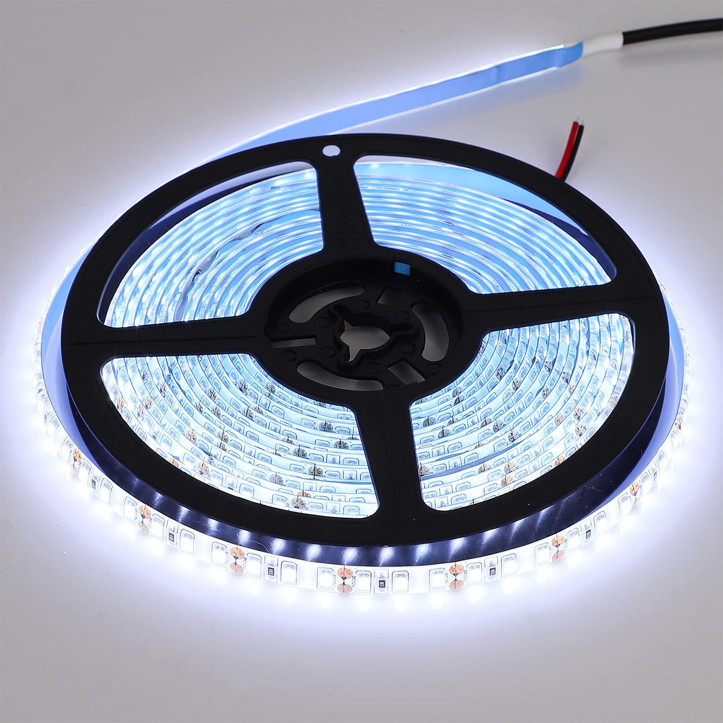 Supernight 600 Leds Light Strip, 16.4Ft Waterproof Daylight White Led Rope Lighting For Bedroom, Boat, Christmas, Tv Backlighting
