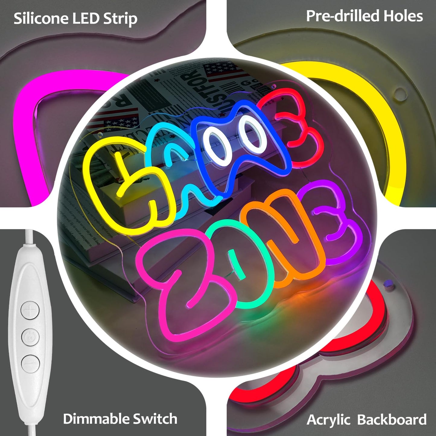 Innovtools Game Zone Neon Sign  Led Gamer Neon Signs For Room Decor  Dimmable Gaming Light Up Sign For Teens  Boys  Kids  Birthdays  Christmas  Video Game Decor Gifts For Wall  Bedroom(Zone)