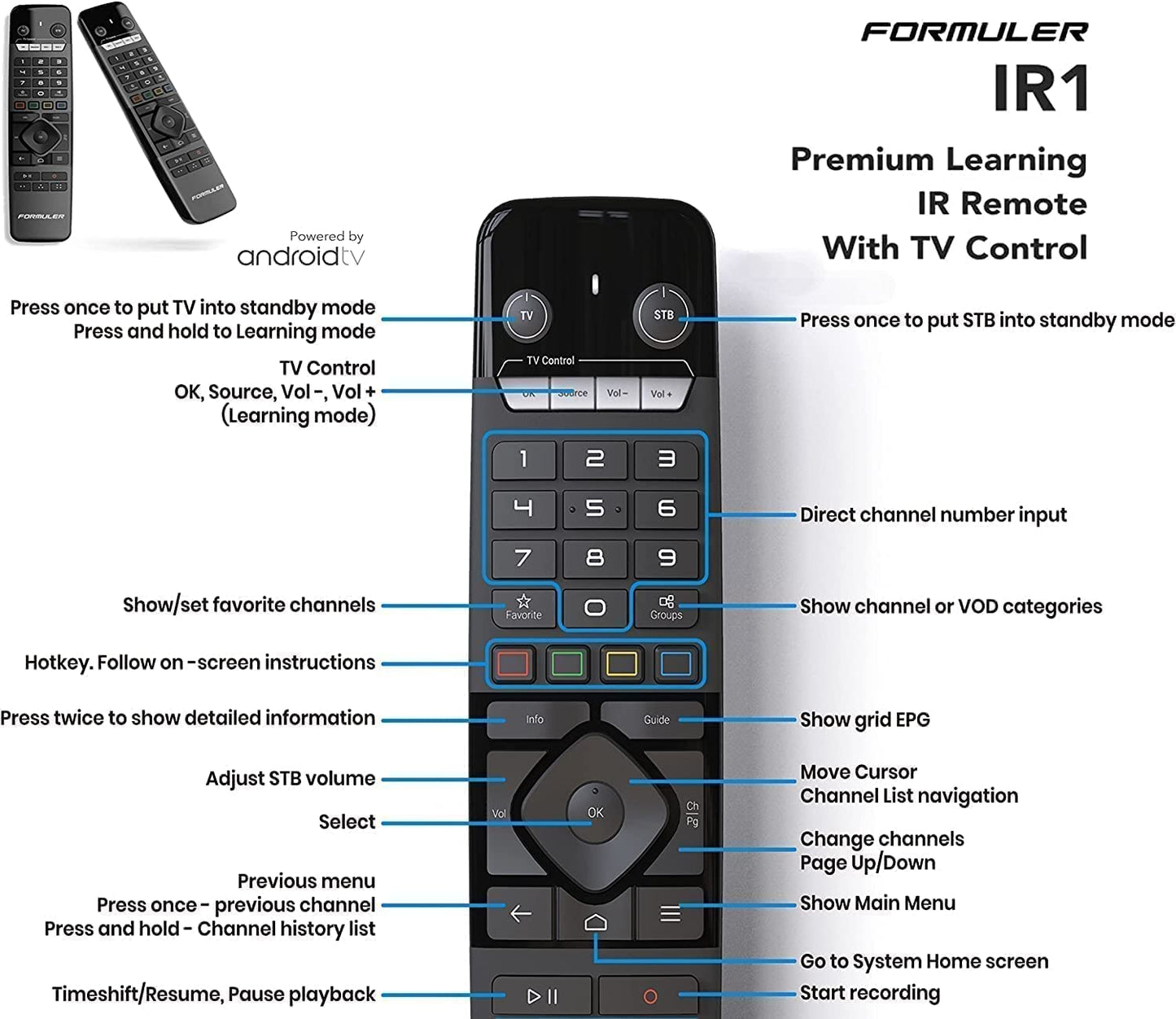 Formuler Z11 Pro Max Android 11 Wireless Ax 2X2 Gigabit Lan 4Gb Ram 32Gb Rom 4K + Extra Magnetic Car Mount + Extra 3 In 1 Charge