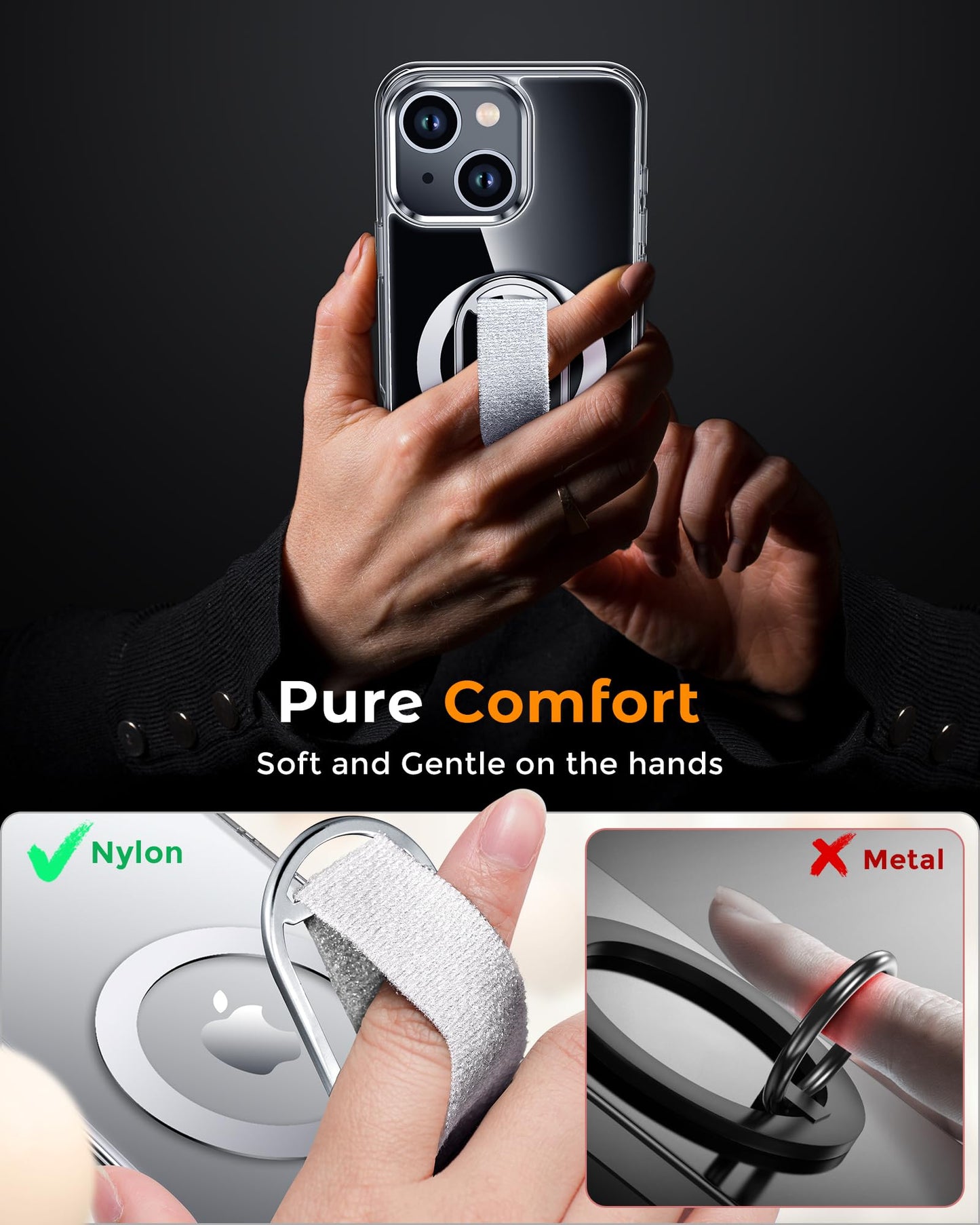 Shields Up For Iphone 15 Case With Stand, 15 Phone Case Clear With Ring Holder & Phone Grip [Compatible With Magsafe] Shockproof