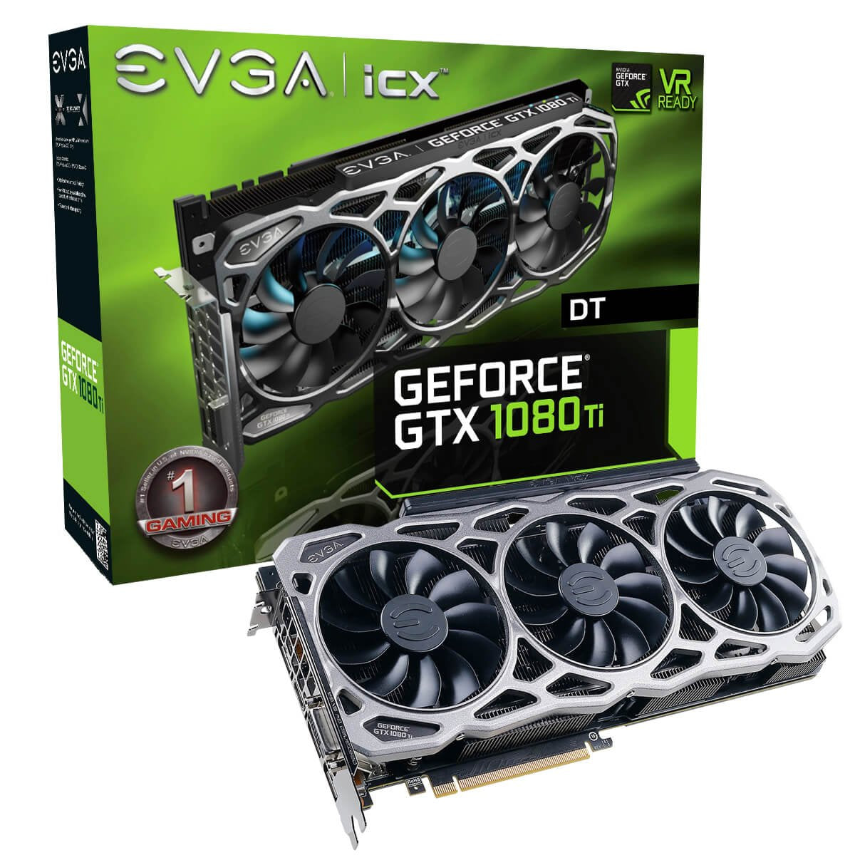 Evga Geforce Gtx 1080 Ti Ftw3 Dt Gaming 11Gb Gddr5X Icx Technology - 9 Thermal Sensors & Rgb Led G/P/M Graphic Cards (11G-P4-669