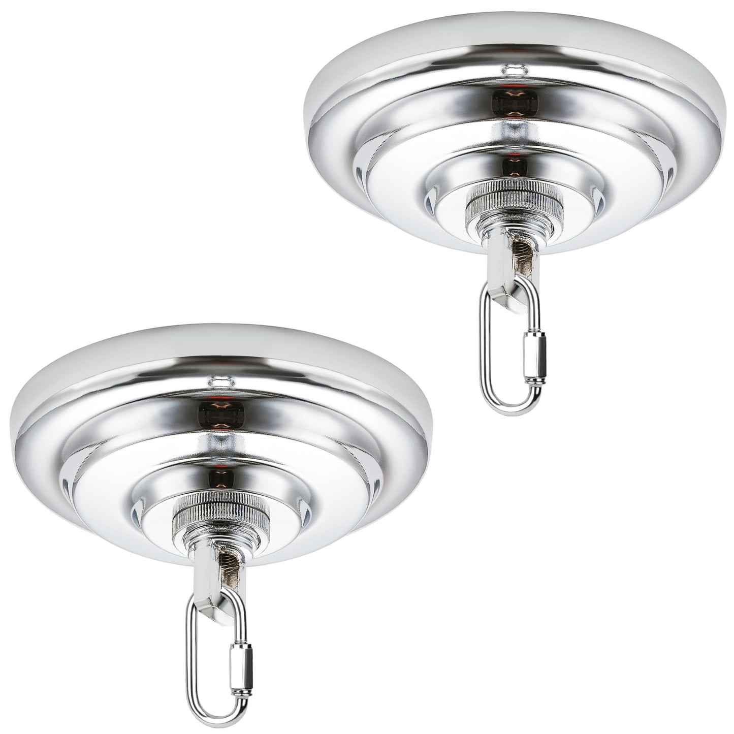 Mayomajo 2 Pack Of 5-5/16 Inches Light Canopy Kit  Heavy Duty Replacement Cover Plate With Mounting Hardware For Chandelier  Pendant Lighting & Swag Light (Chrome  5-5/16 Inch Canopy)