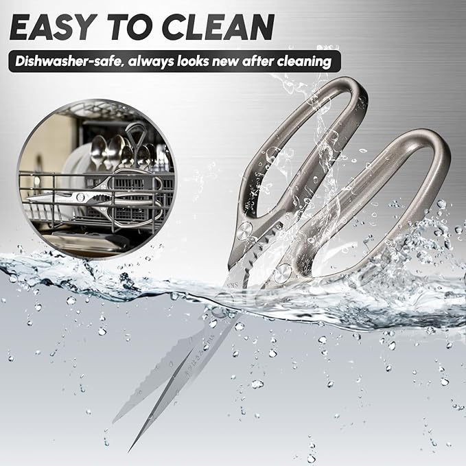 SSGP Kitchen Shears Set, All Purpose Heavy Duty Poultry Shears, Sharp Japanese Meat Scissors, Dishwash Safe Stainless Steel Kitchen Scissors for Food, Chicken Bones, Turkey, Christmas Gifts Women Men
