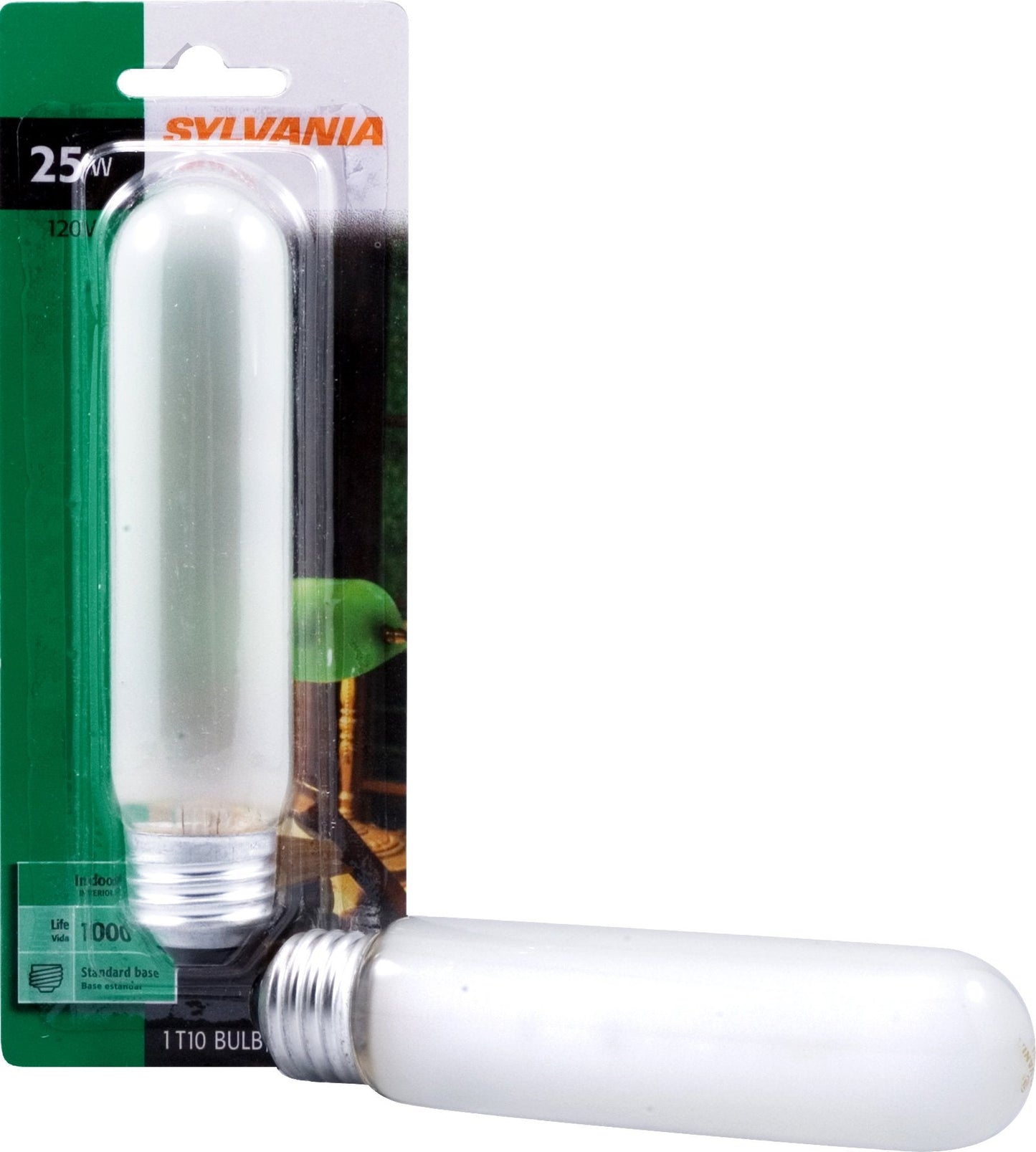 Ledvance Sylvania 18492 25W Frosted T10 Incandescent Bulb, Glass, 1 Count