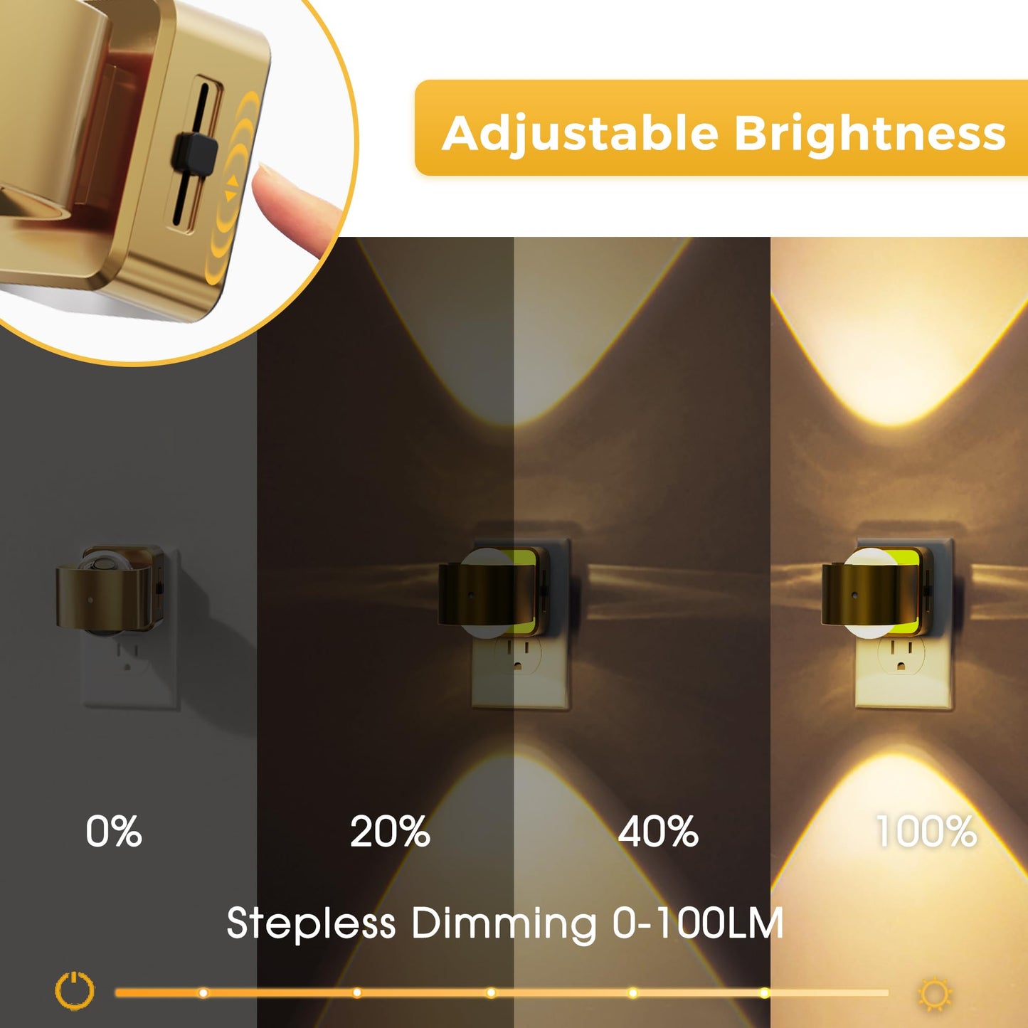 L Lohas Led Night Light Projector  Night Lights Plug Into Wall  Dusk To Dawn Sensor  Rotating Nightlight For Kids  Soft White Swivel Ambient Lighting For Bathroom  Gaming Room  Gifts 1 Pack