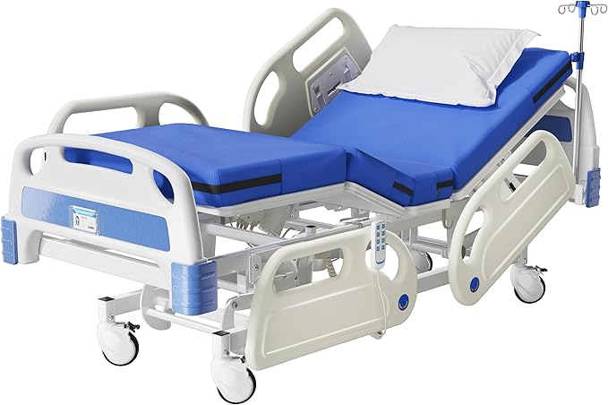 DriveEy 5 Function Full Electric Hospital Bed, 600LBS Adjustable Hospital Beds for Home Use, Medical Bed for Seniors with ...