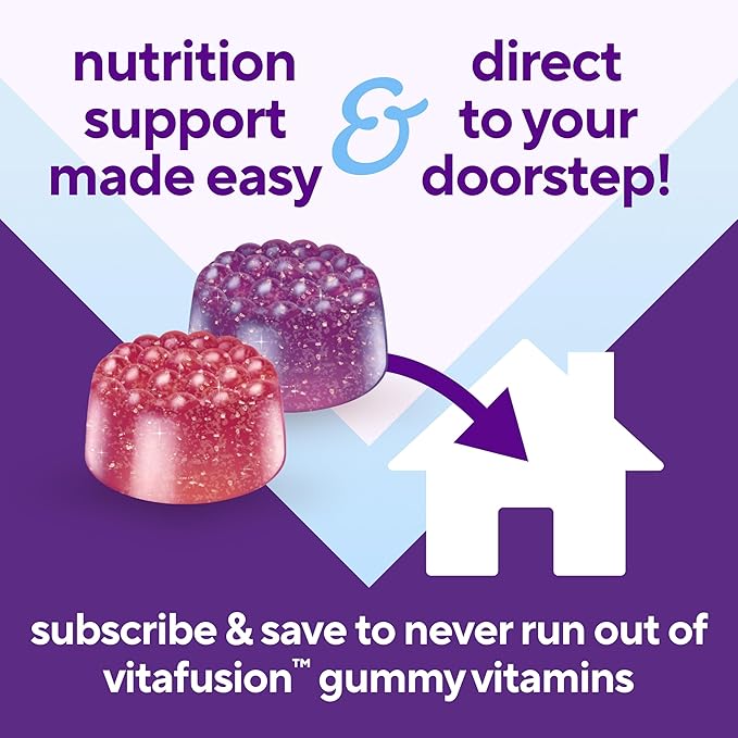 Vitafusion Adult Gummy Vitamins for Men, Berry Flavored Daily Multivitamins for Men with Vitamins A, C, D, E, B6 and B12, America’s Number 1 Gummy Vitamin Brand, 60 Day Supply, 120 Count