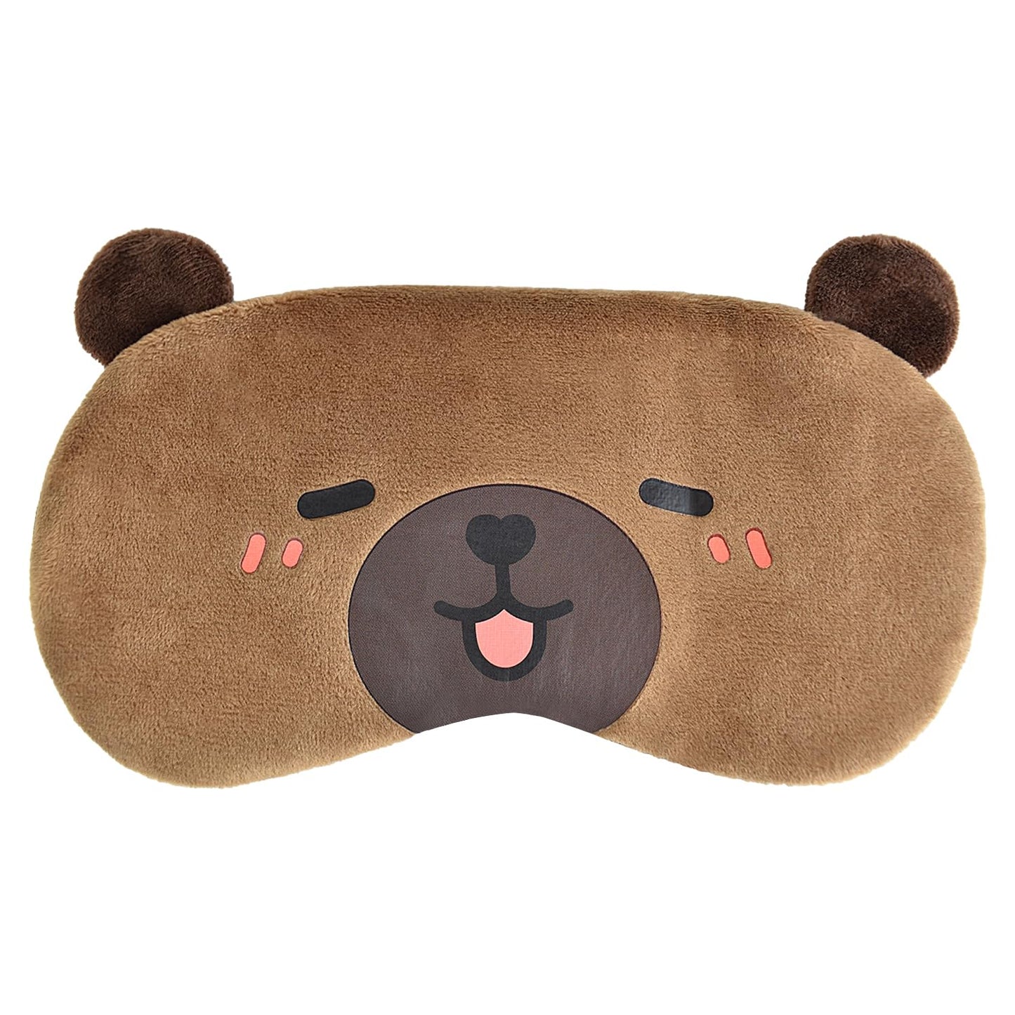 Mezeic Cute Sleep Masks Cartoon Capybara Eye Mask Plush Sleeping Mask & Travel Blindfold Funny Novelty Eye Shade for Women Men (Capybara)