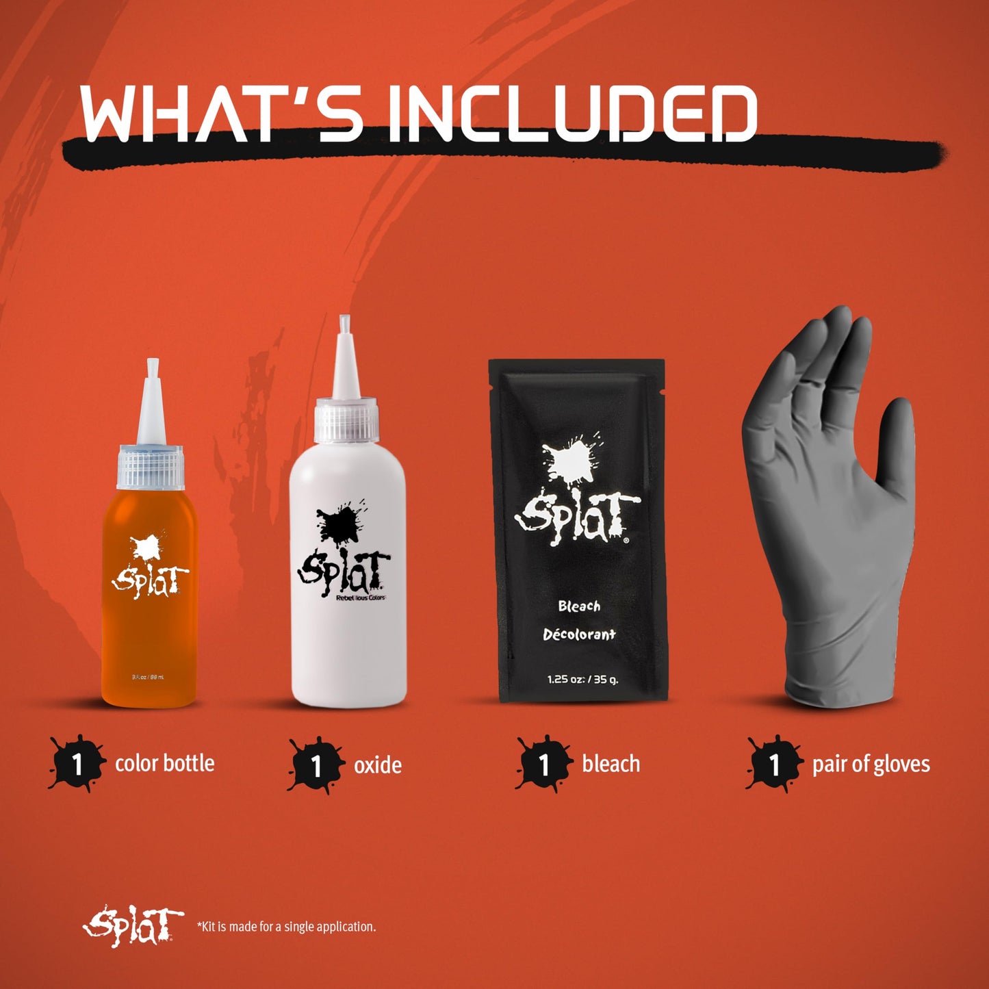Splat | Orange Fireballs | Original Complete Hair Dye Kit