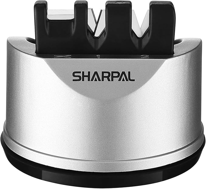 SHARPAL 191H Knife & Scissors Sharpener | Repairs, Restores & Sharpens Straight, Serrated & Kitchen Knives – Versatile Sharpening Tool for Blades, Christmas Gifts