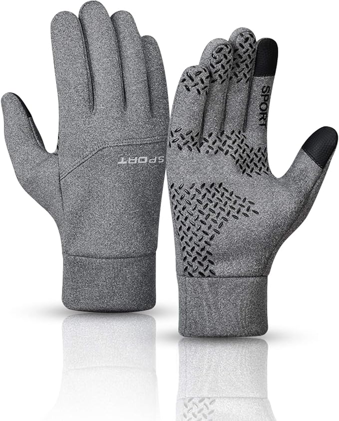 Lorpect Winter Gloves for Men Women Touch Screen Gloves Cold Weather Warm Driving Running Gloves