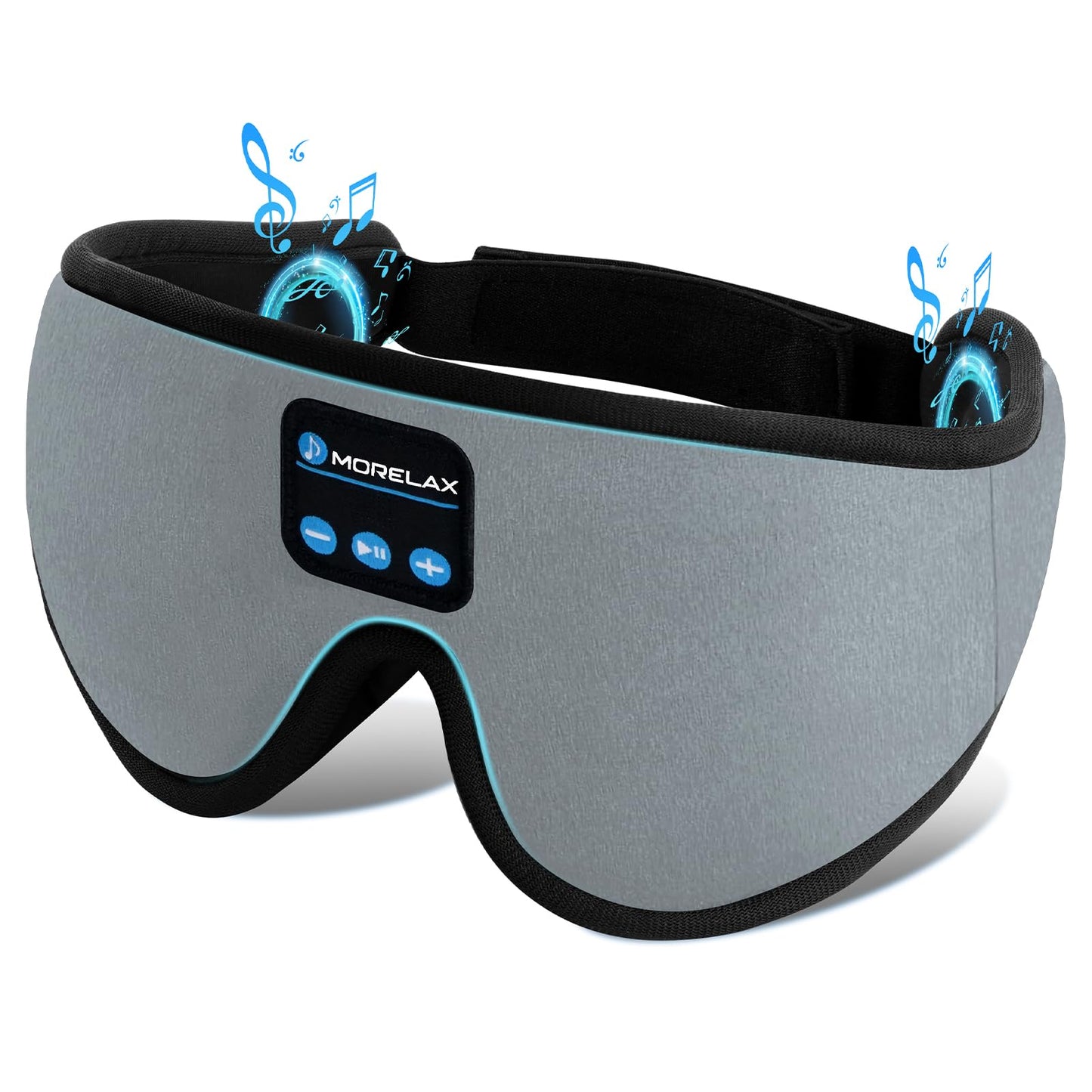 Sleep Mask with Bluetooth Headphones,3D Sleep Mask Wireless Music Eye Mask for Side/Supine Sleepers, with Slim Stereo Speakers,Bluetooth Sleep Headphones,Perfect for Sleeping,Gifts for Women/Men Grey