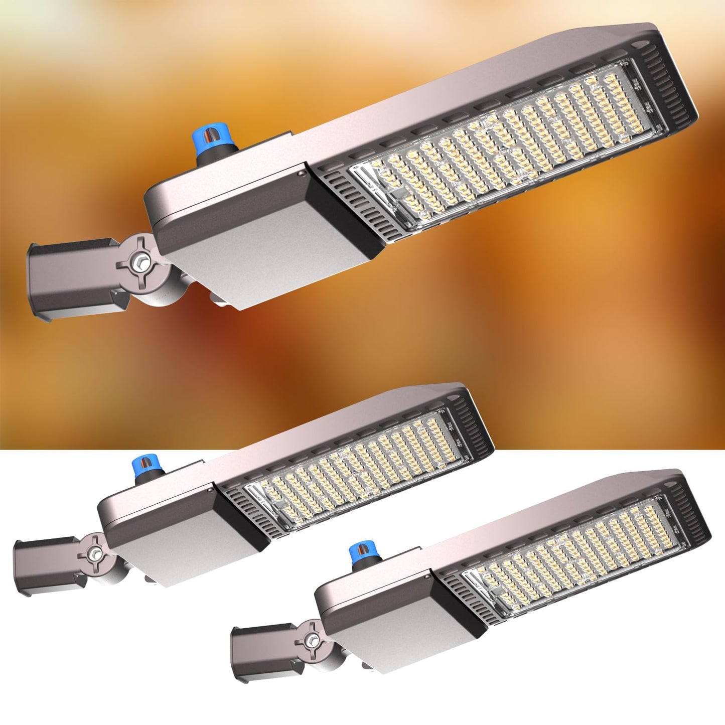 480W (486X1W) Led Parking Lot Lighting 72000Lm (150Lm/W) Led Pole Lights Outdoor With Smart Photocell 5000K 6Kv Spd Led Parking Lot Lights Outdoor Pole Mount-2Pack 7Yrs Warranty