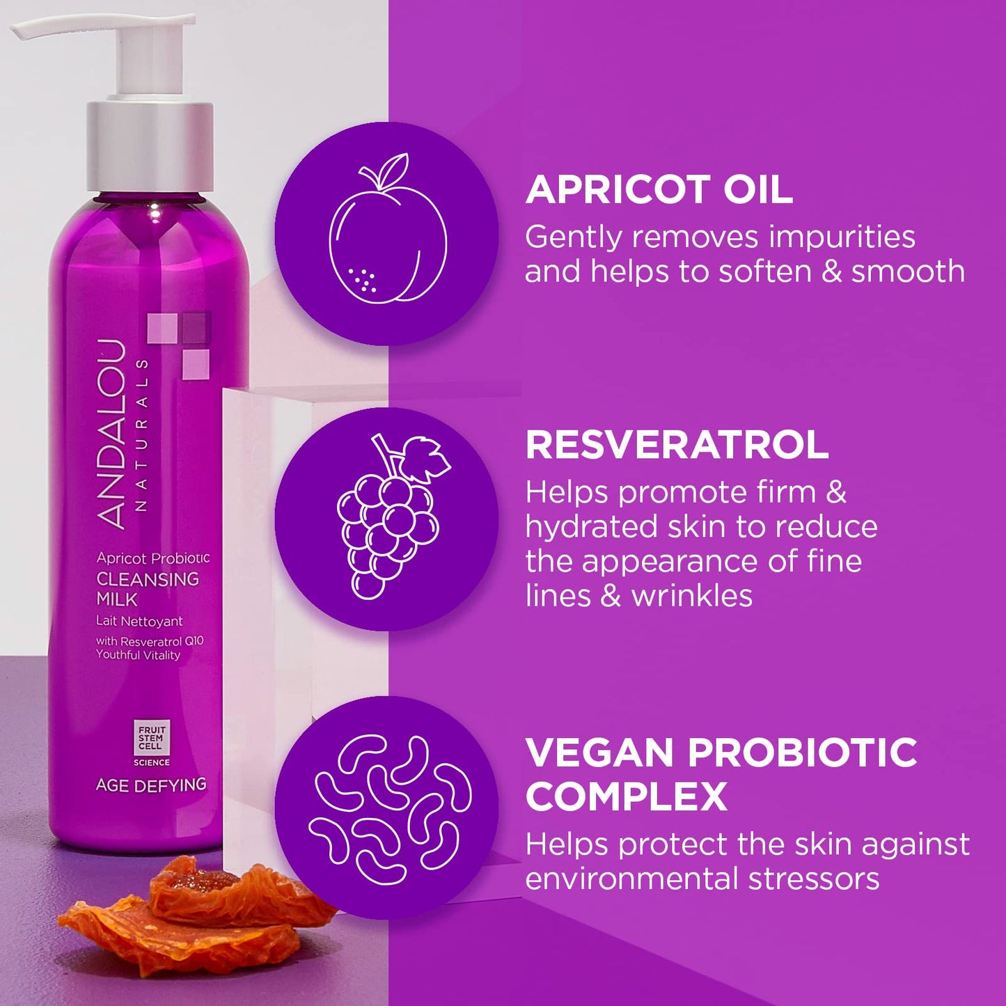 Andalou Naturals Cleaning MLK Apricot