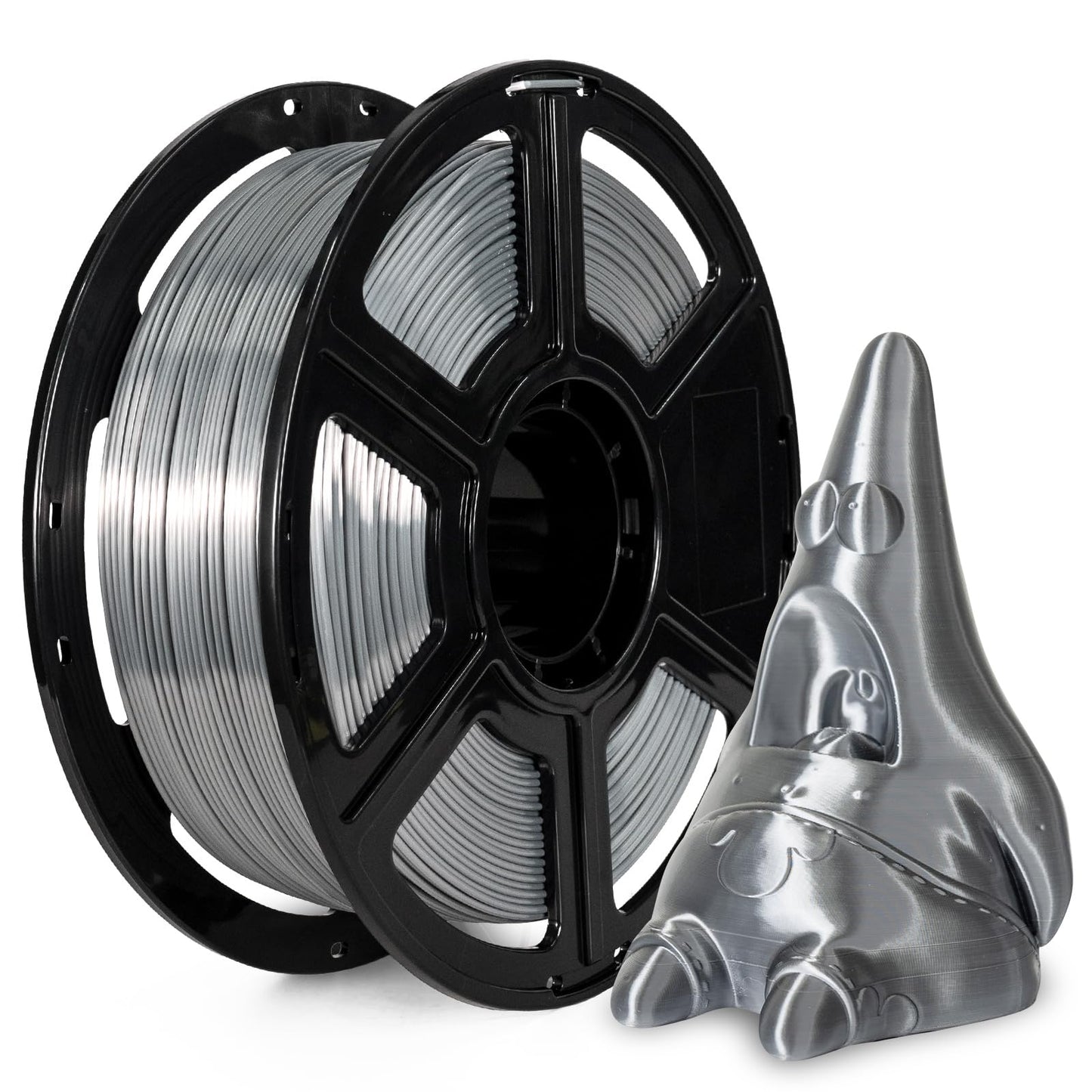 Flashforge 3D Printer Filament Silk Pla 1.75Mm 1Kg Spool-Dimensional Accuracy +/- 0.02Mm (Silver)