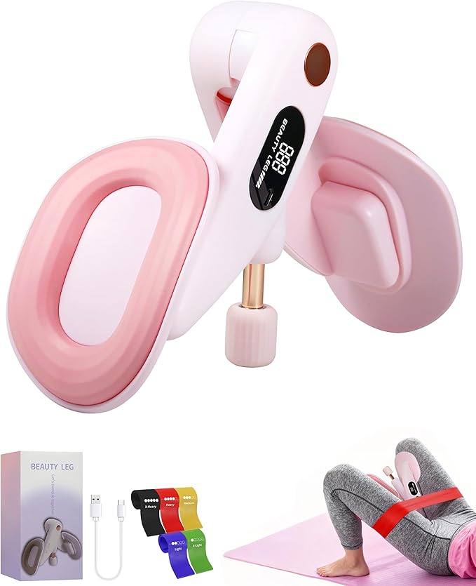 Seiyeje Thigh Master, Kegel Exerciser for Women, Pelvic Floor & Hip Trainer with 5 Resistance Bands, Thigh Glutes and Leg ...