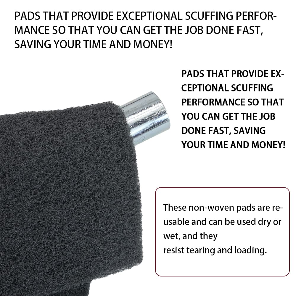 QZATTCAEN 6"x9" Automotive Scuff Pad 8 Pack (7447&7448) - 4 Maroon(Fine) & 4 Gray(Ultra Fine), Wet/Dry Reusable Scuffing Pad for Paint Prep, Sanding - Auto Body, Woodworking & Handicrafts