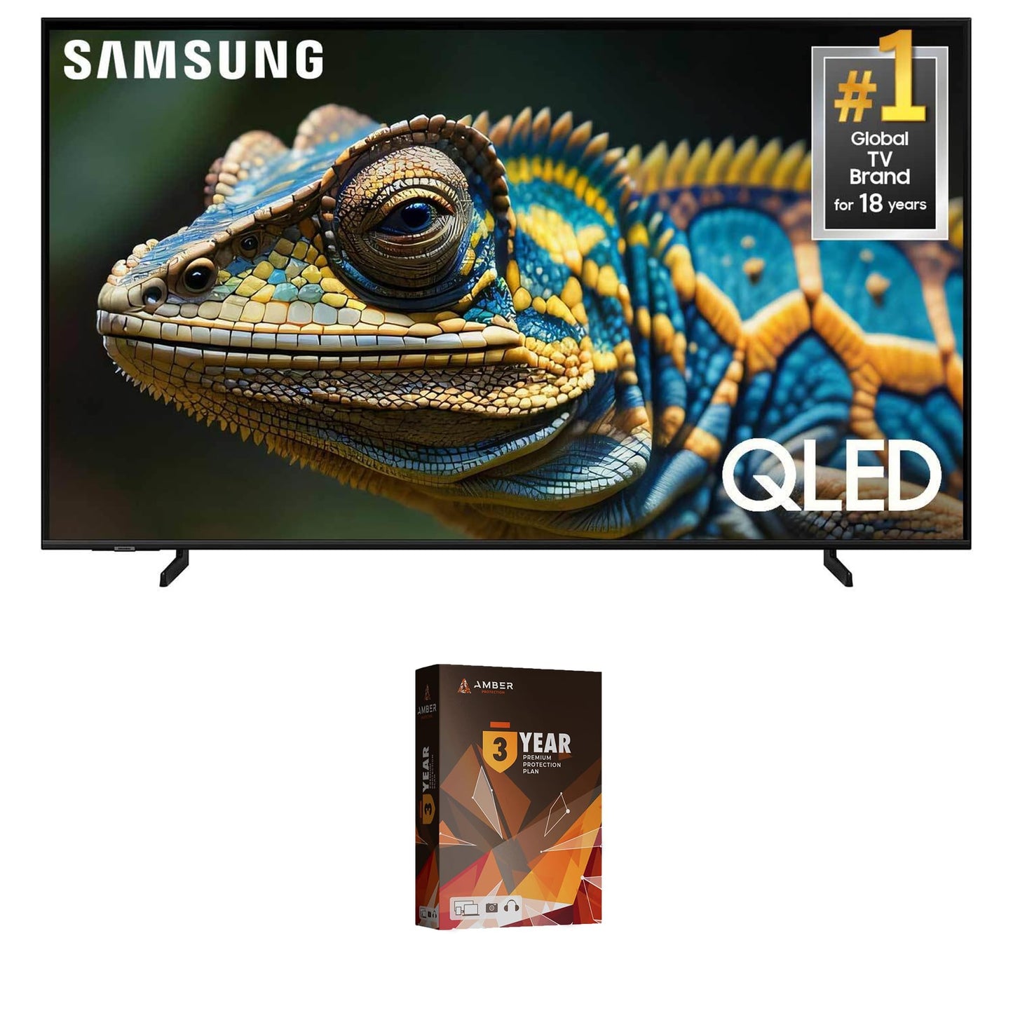 Samsung QN50Q60DAFXZA 50 Inch Q60D QLED 4K Smart TV with Quantum HDR and 3 Year Amber Protection Plan (2024)