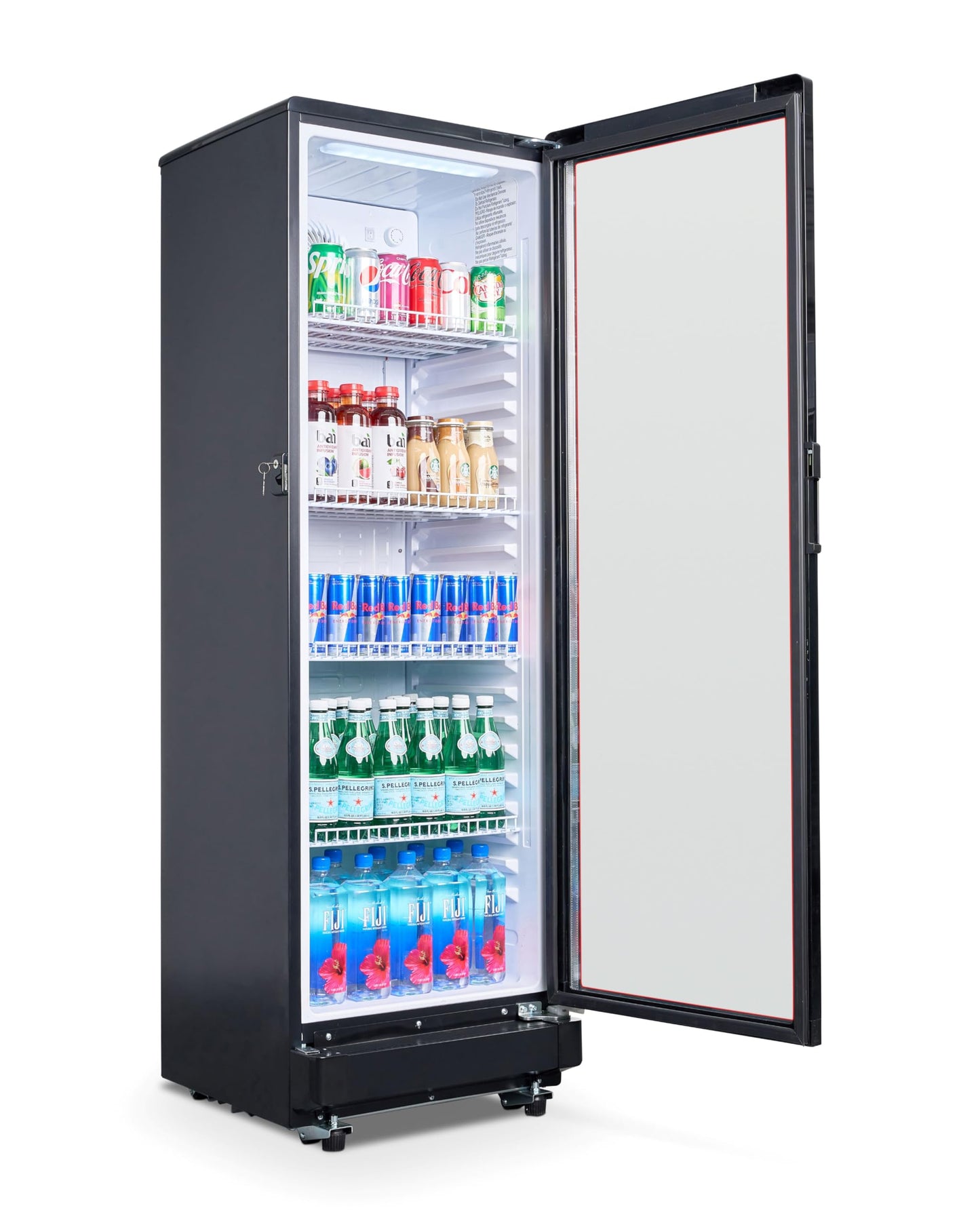 PremiumLevella Glass Door Display Refrigerator 10.0 cu ft Commercial Beverage Cooler Merchandiser