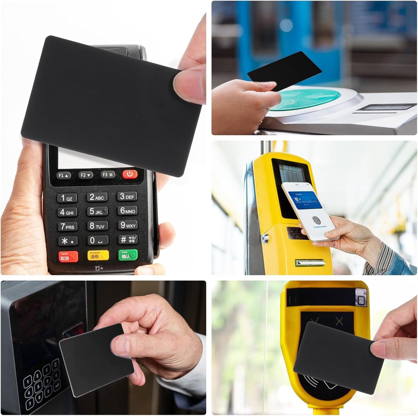 30pcs NFC Cards Rewritable NFC Tags NTAG 215 PVC Cards Blank Easy Convenient Programmable NFC Business Card Chip 504 Bytes Memory NFC Tag Compatible with All NFC Enabled Devices Black