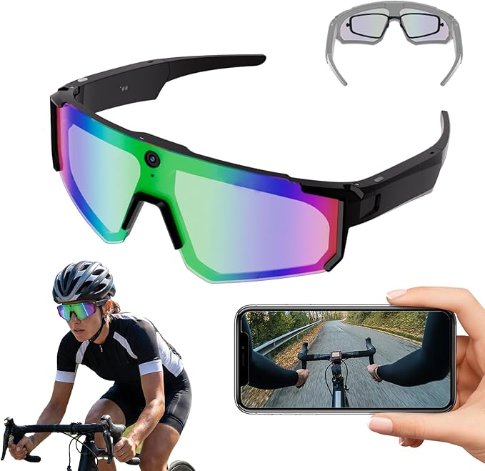 MOHEEN Al Smart Glasses with Camera 4K, Baseball Recording Glasses for Action Sports with Audio/Bluetooth, Wearable Tech B...