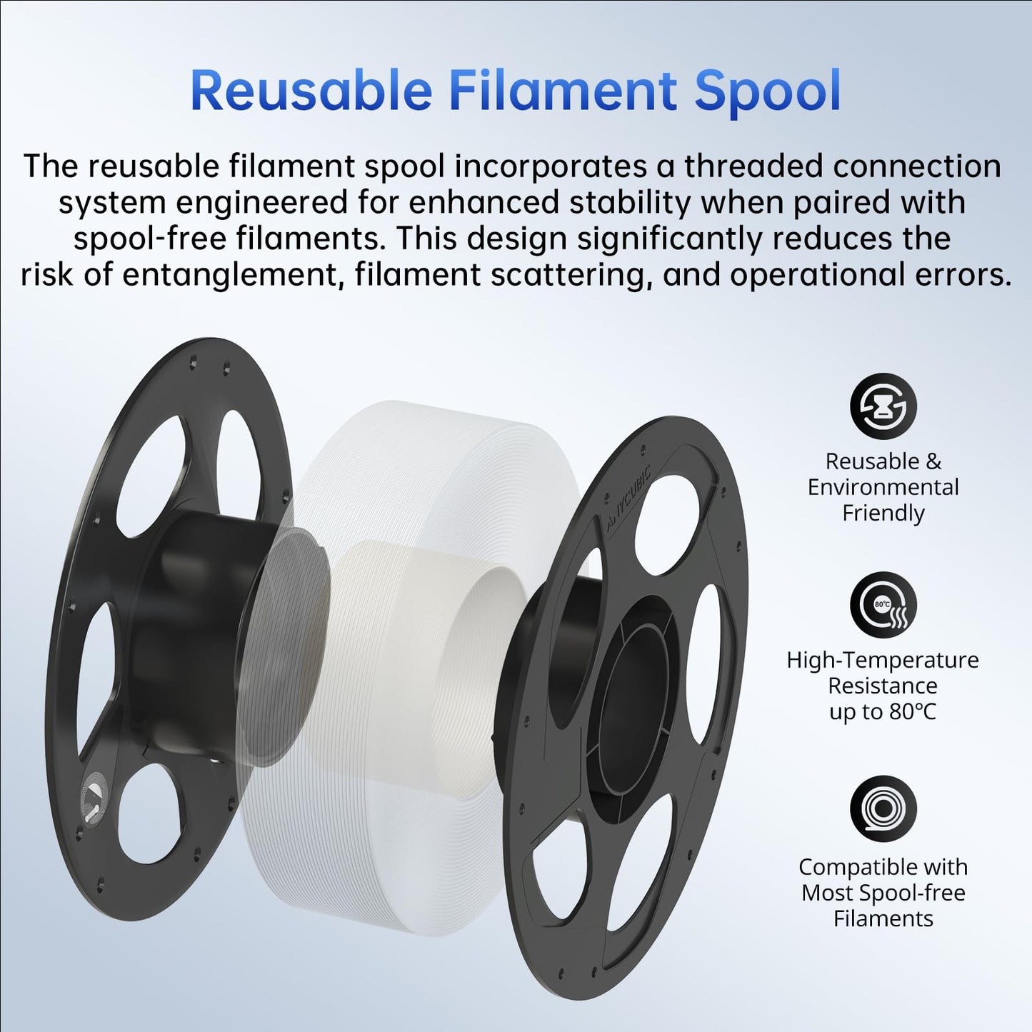 ANYCUBIC PLA Plus (PLA+) 3D Printer Filament 1.75mm, High Toughness 3D Printing Filament, Dimensional Accuracy +/- 0.02mm, Print with Most FDM 3D Printers, 1KG Reusable Spool, Texture Gray
