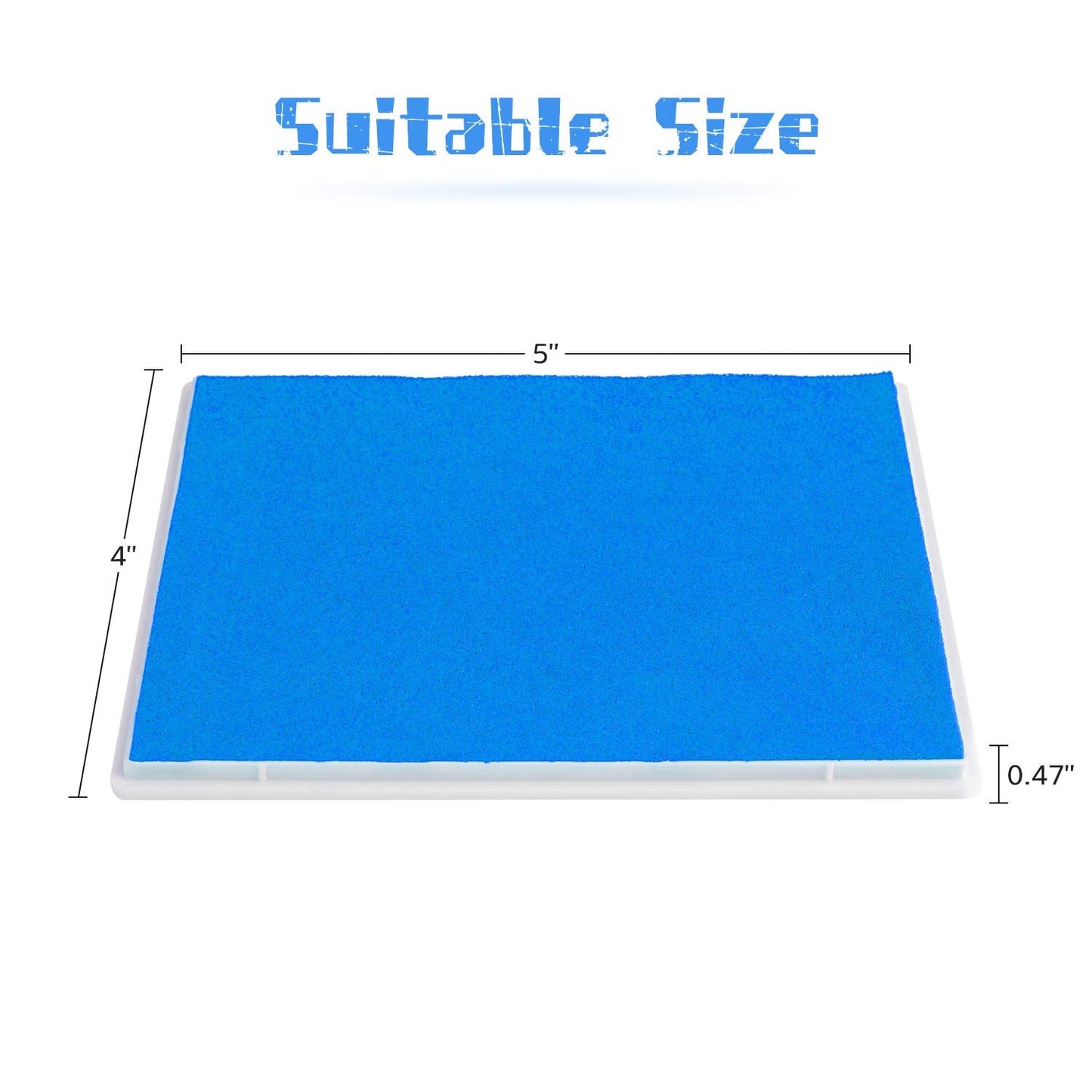 Ink Pad, 5x4'' Washable Non-Toxic Ink Stamp Pad for Baby Footprint Handprint, Sky Blue