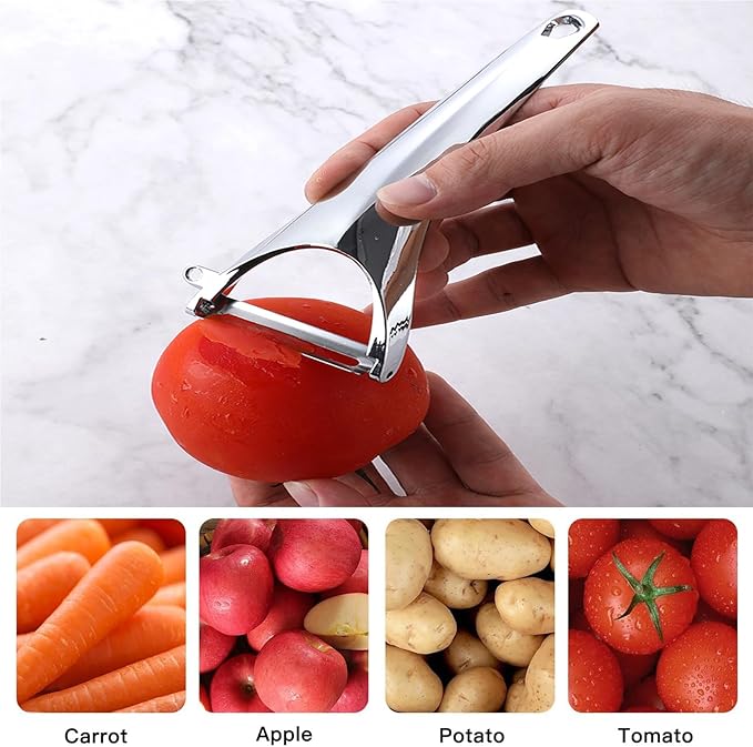 Peeler Stainless Steel Sharp Blade and Ergonomic Handle for Vegetables, Fruits, Potatoes, Carrots, Apples Kitchen Gadget