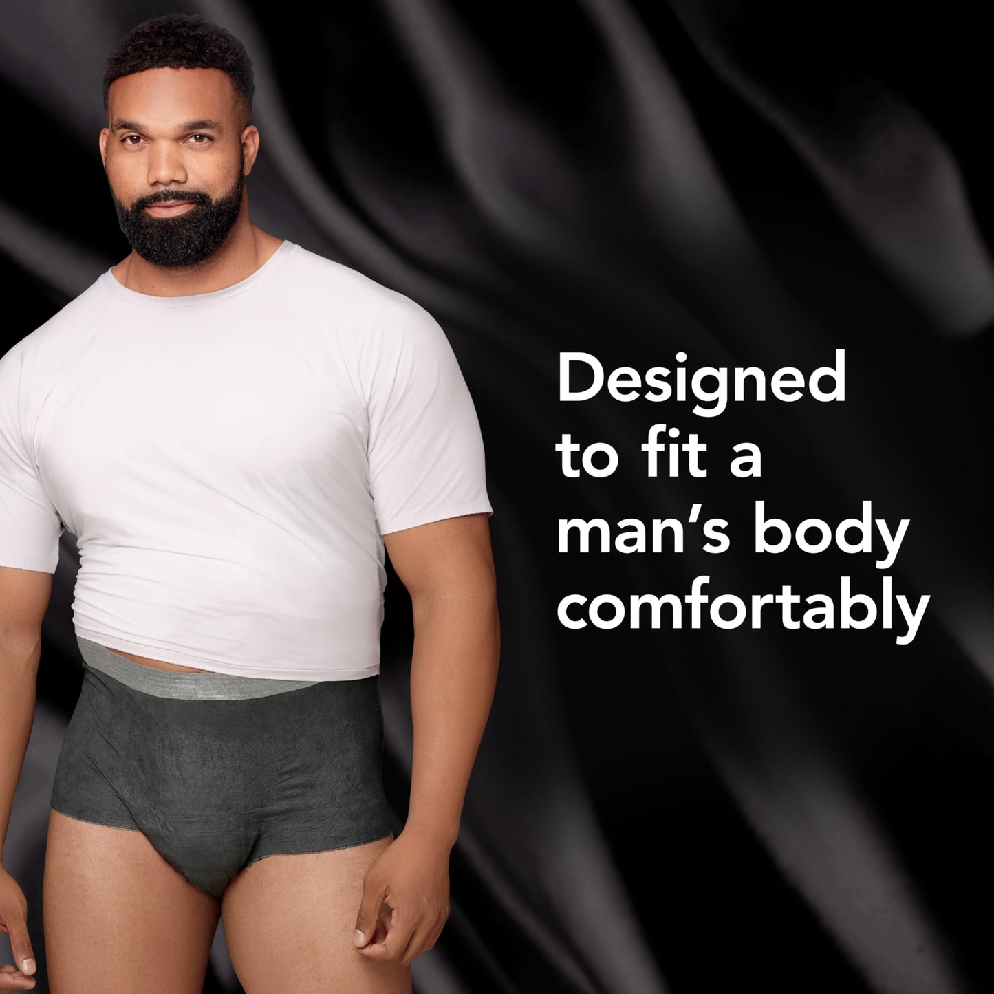 Depend Real Fit Adult Diapers, Incontinence Underwear for Men, Disposable, Maximum Absorbency, Small/Medium, Black, 72 Count, Packaging May Vary