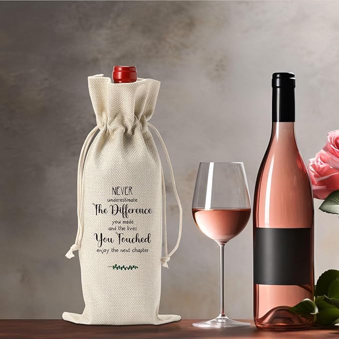 XFW Coworker Leaving Gifts for Women Goodbye Gifts for Coworkers Going Away Gifts for Friends Leaving Farewell Gifts for Coworkers New Beginnings Gifts for Women Next Chapter Wine Bag
