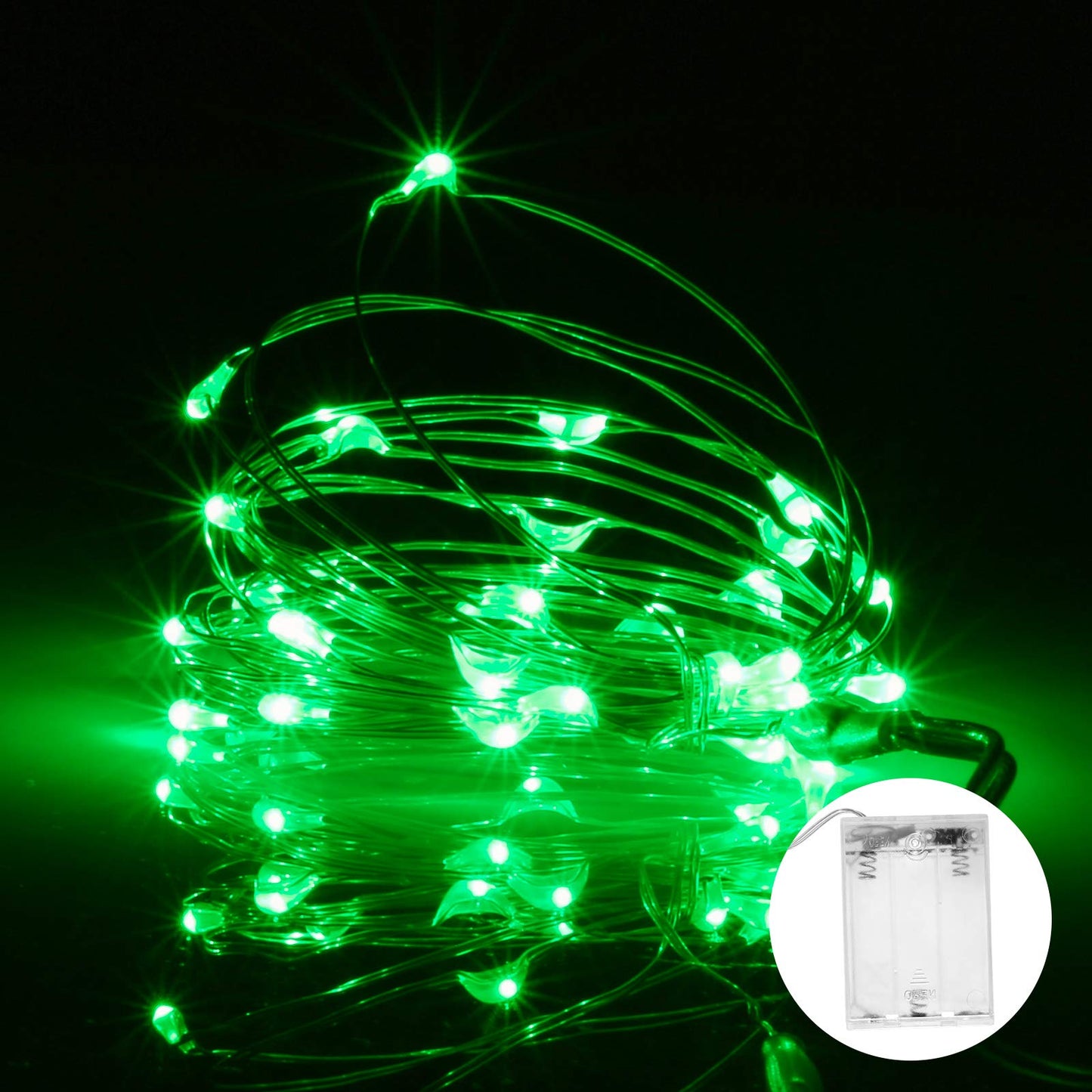 XINKAITE LED String Lights, Waterproof Fairy Lights for Indoor & Outdoor, 10FT Green