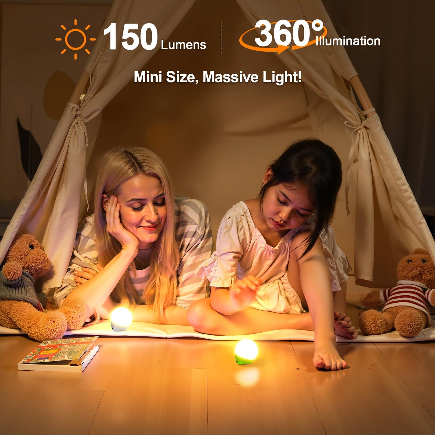 Letmy Rechargeable Camping Lights  4 Pack Portable Tent Lights With 4 Lighting Modes  150Lm Led Camping Lantern Waterproof  Only 20G Hanging Tent Lantern For Hiking Backpacking Power Outages Emergency