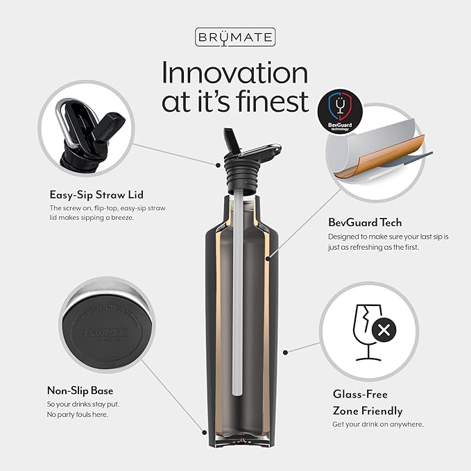 BrüMate ReHydration - 100% Leakproof 25oz Insulated Water Bottle with Straw - Stainless Steel Water Canteen (Hunter)