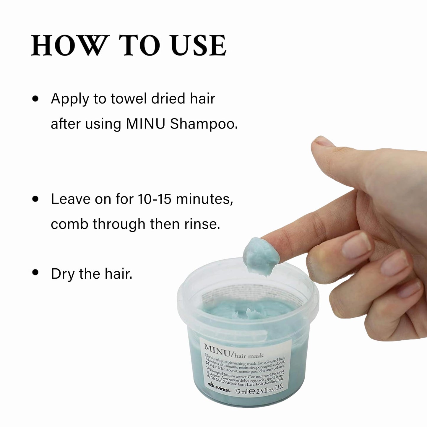 Davines Minu Hair Mask, 2.54 Fl Oz (Pack of 1)