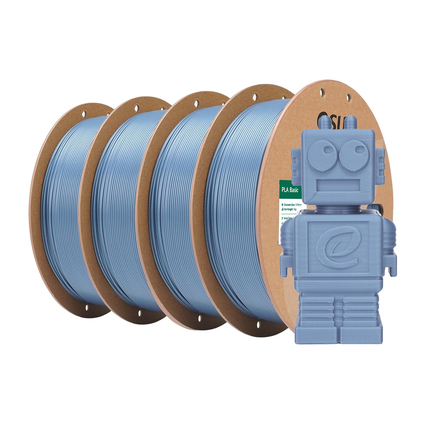 eSUN PLA Basic Filament 1.75mm, 3D Printer Filament High Speed PLA for Fast Printing, 1KG Spool, 4 Spools 3D Printer Filament, L