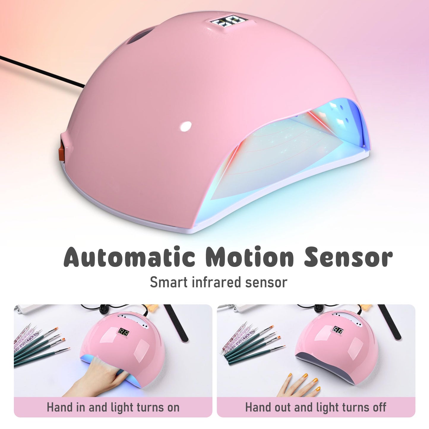 BYOOTIQUE Nail Desk Station Kit w/Nail Lamp Dust Collector Electric Drill Machine