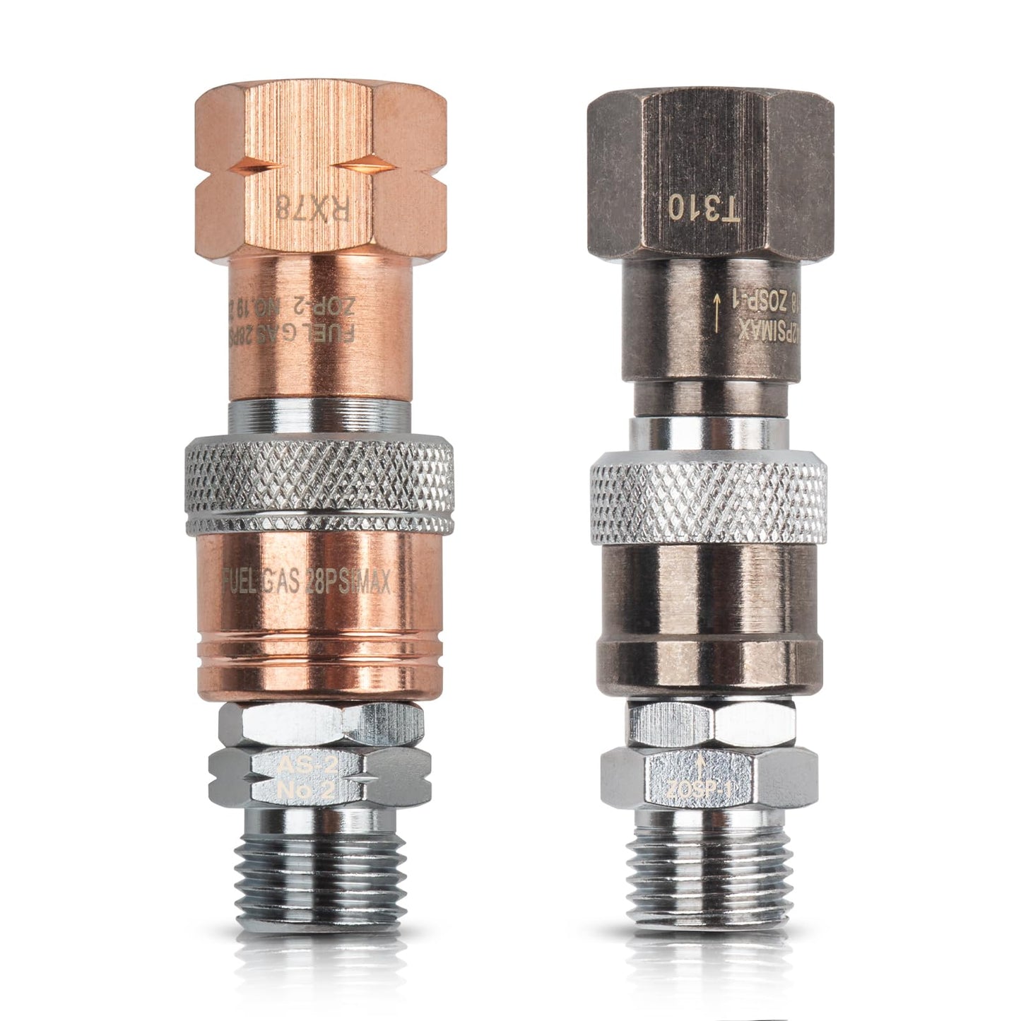 Cutting torch quick connect fittings | Oxy acetylene quick connect fittings | Oxy Fuel Quick Connect Coupler Set