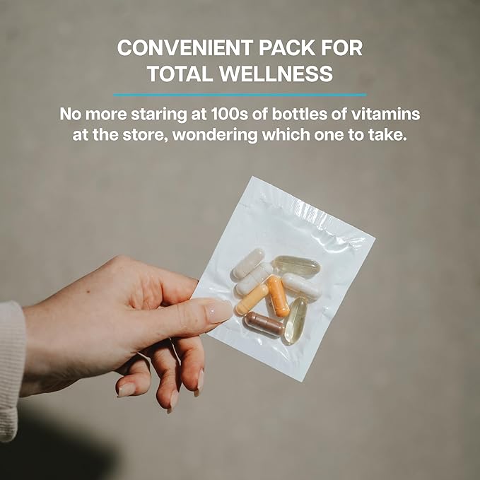 Revive MD Essential Vitamin Packs for Women & Men, Vitamins Pack Daily Nutrient Supplement - Travel-Friendly Multivitamin Packets with Arjuna & Turmeric Extract Support Heart, Joint, & Organ Health