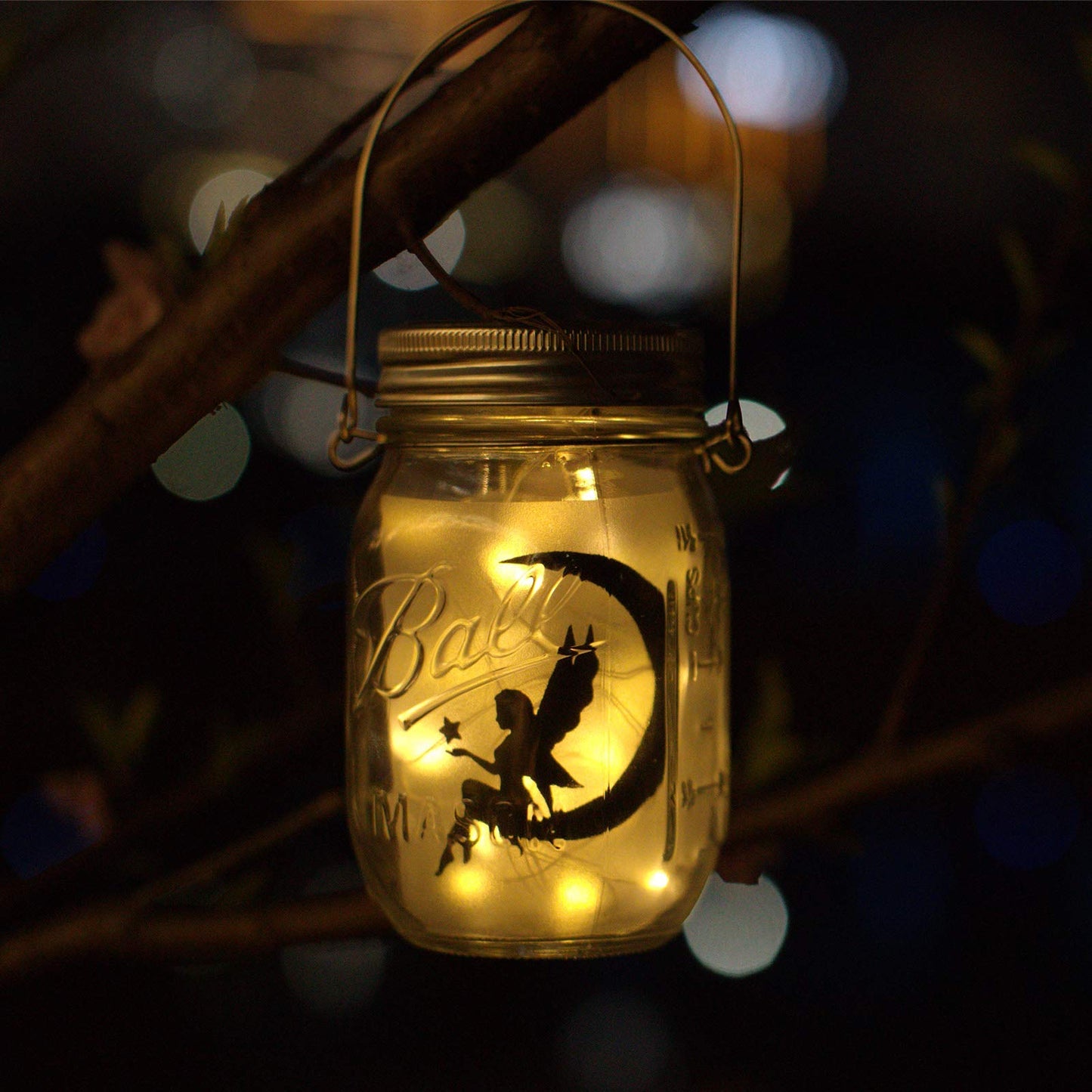 Solar Mason Jar Lights Lids  10 Pack 30 Led Solar Fairy Lights For Regular Mouth Mason Jars  Outdoor Hanging Jar Lights For Garden Yard Decor  Wedding (Jars Not Included) With Stickers