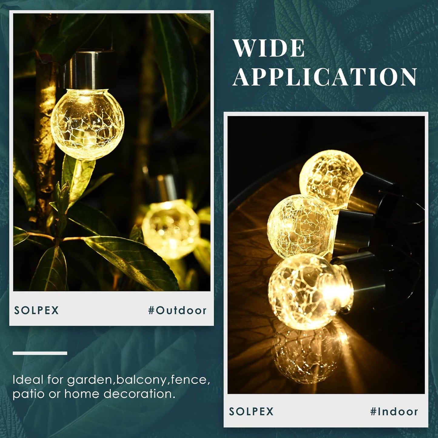 Solpex Hanging Solar Globe Lights, 8 Pack, Warm White  ed Glass, Waterproof Outdoor Lighting For Garden, Patio, Lawn, Model 8C-Xin-N