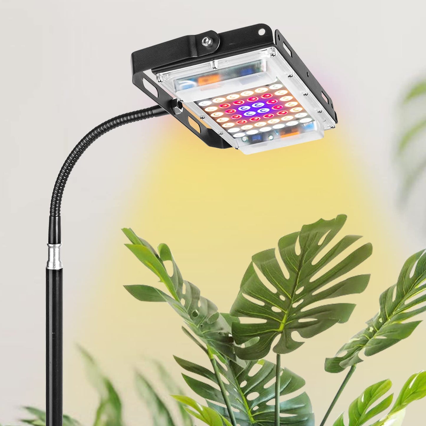 LBW Grow Light, Full Spectrum 150W LED Floor Plant Light, Adjustable Tripod Stand 15-48 inches, Medium-One Head, Aluminum