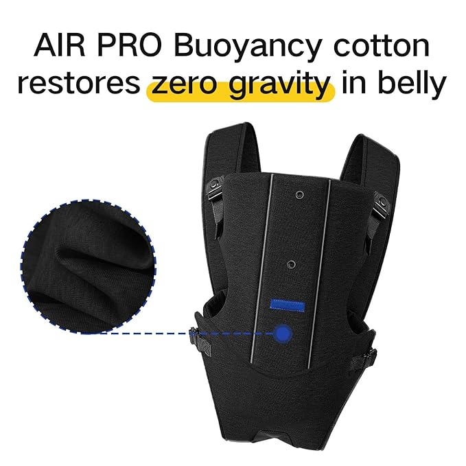 Baby Carrier, Baby Carrier Newborn to Toddler, Ergonomic Newborn Carrier, Easily Adjustable Toddler Carrier, Lightweight Infant Carrier (Cloth,Black)