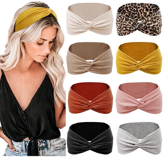 Tobeffect Headbands for Women Non Slip for Short Hair. Yoga Workout Running Sport Elastic Hair Bands for Women's Hair Twis...