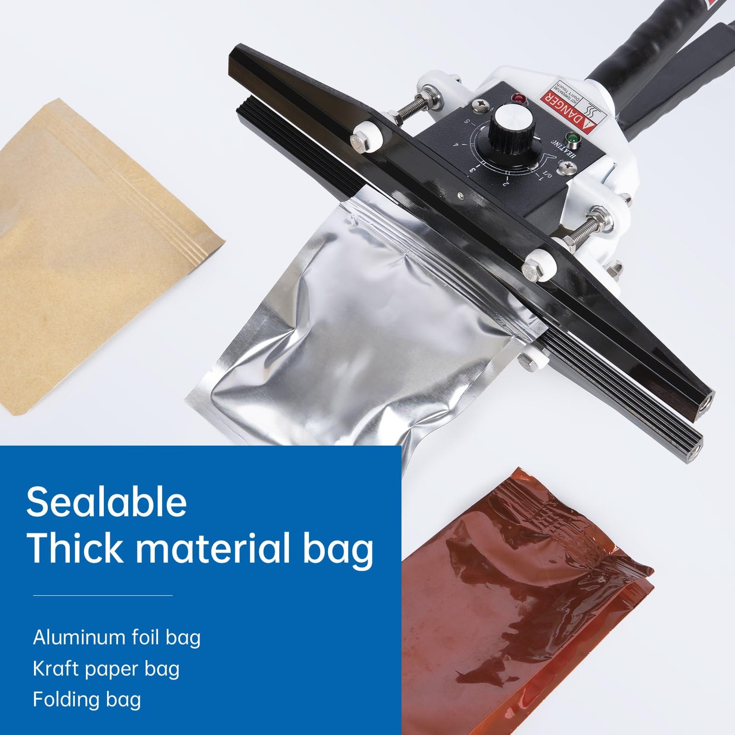 R-PACK Portable Hand Held Heat Sealer Machine-R-PACK FKR-200, 8 Inches, For Foil Bag, Kraft Bag, Mylar Bag