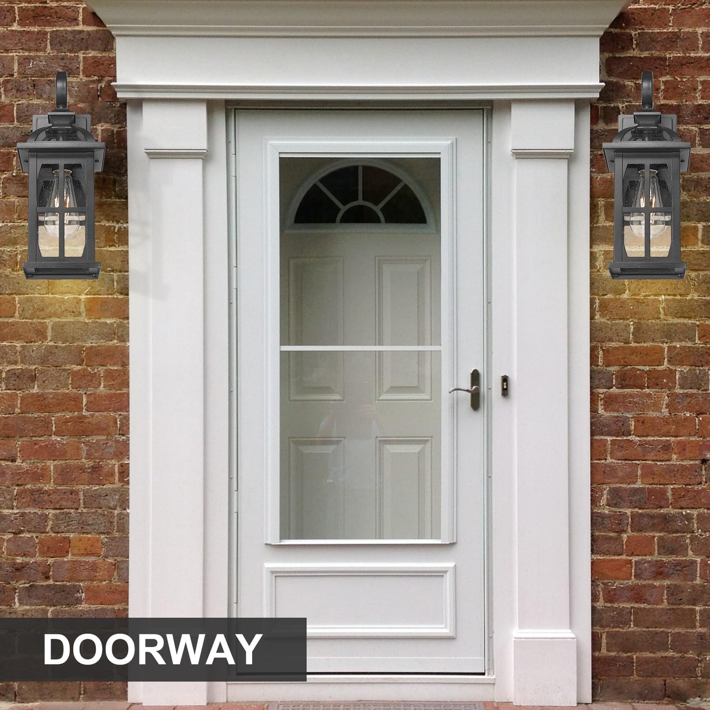 Darkaway Outdoor Wall Lights  Exterior Light Fixture With Seeded Glass  Aluminum Anti-Rust Exterior Lights Sconces Lighting For House Porch Yard Hallway Doorway Garage