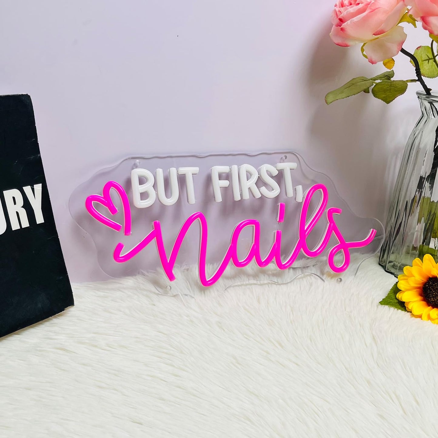 But First Nails Neon Sign For Wall Decor  Led Nails Neon Signs For Nail Room  Beauty Room  Salon Bar  Bedroom  Nails Neon Lights Christmas Birthday Gift For Girls  Lover  Friend