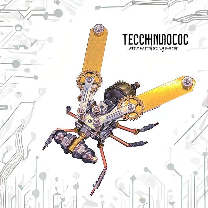 3D Metal Puzzle Insect Bug Mechanical Fly Model Steampunk Sculpture DIY Projects Making Kit Arts and Crafts Metal Building Science kit, Ideas,Gifts for Birthday(Mechanical Fly A)