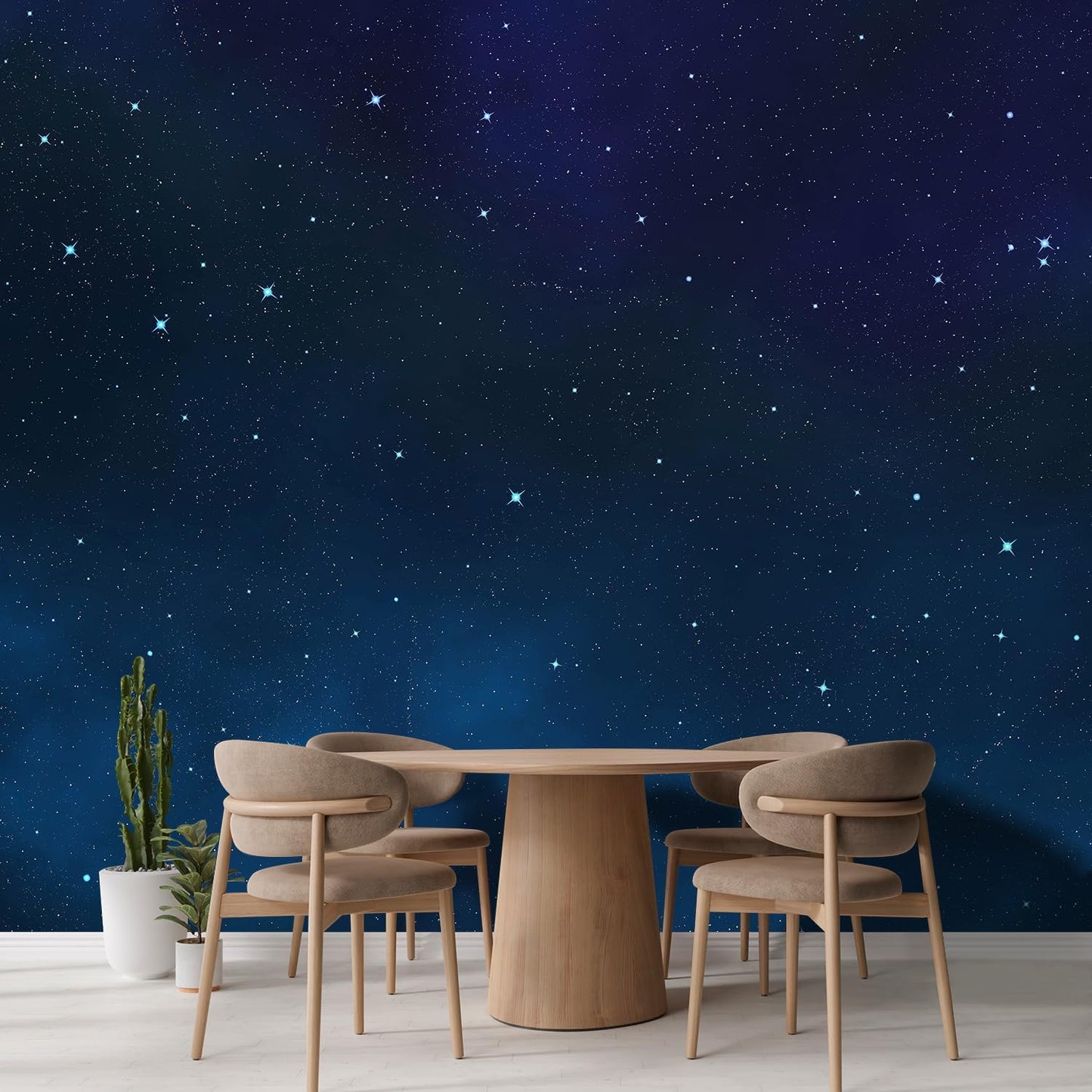 wall26 Large Wall Mural Beautiful Scenery of The Starry Night Self-Adhesive Vinyl Wallpaper Removable Wall Sticker - 108x144 inches